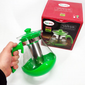 Чайник заварювальний Con Brio Green CB-6215 1,5 л, Чайник самовар скляний. Колір: зелений. Зображення №12