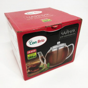 Заварочный чайник Con Brio 1 л CB-6310, Чайник самовар стеклянный, Эксклюзивные заварочные чайники. Изображение №3