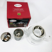 Заварочный чайник Con Brio 1 л CB-6310, Чайник самовар стеклянный, Эксклюзивные заварочные чайники. Изображение №8