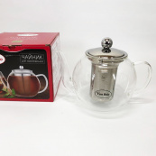 Заварочный чайник Con Brio 1 л CB-6310, Чайник самовар стеклянный, Эксклюзивные заварочные чайники. Изображение №9