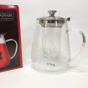 Чайник заварочный заварник для чая Con Brio CB-6380 800 мл, Стильный стеклянный заварочный чайник. Изображение №2
