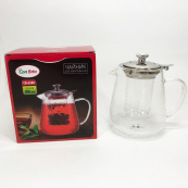 Чайник заварочный заварник для чая Con Brio CB-6380 800 мл, Стильный стеклянный заварочный чайник. Изображение №3