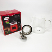 Чайник заварочный заварник для чая Con Brio CB-6380 800 мл, Стильный стеклянный заварочный чайник. Изображение №4