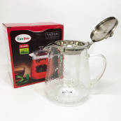 Чайник заварочный заварник для чая Con Brio CB-6380 800 мл, Стильный стеклянный заварочный чайник. Изображение №5