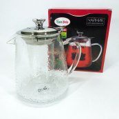 Чайник заварочный заварник для чая Con Brio CB-6380 800 мл, Стильный стеклянный заварочный чайник. Изображение №8