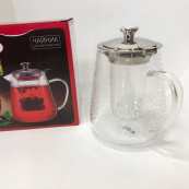 Чайник заварочный заварник для чая Con Brio CB-6380 800 мл, Стильный стеклянный заварочный чайник. Изображение №10
