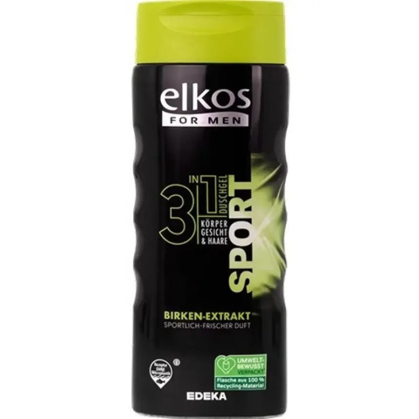 Гель для душу Elkos Men 3 in 1 Sport 300 мл Гель для душу Elkos Men 3 in 1 Sport 300 мл