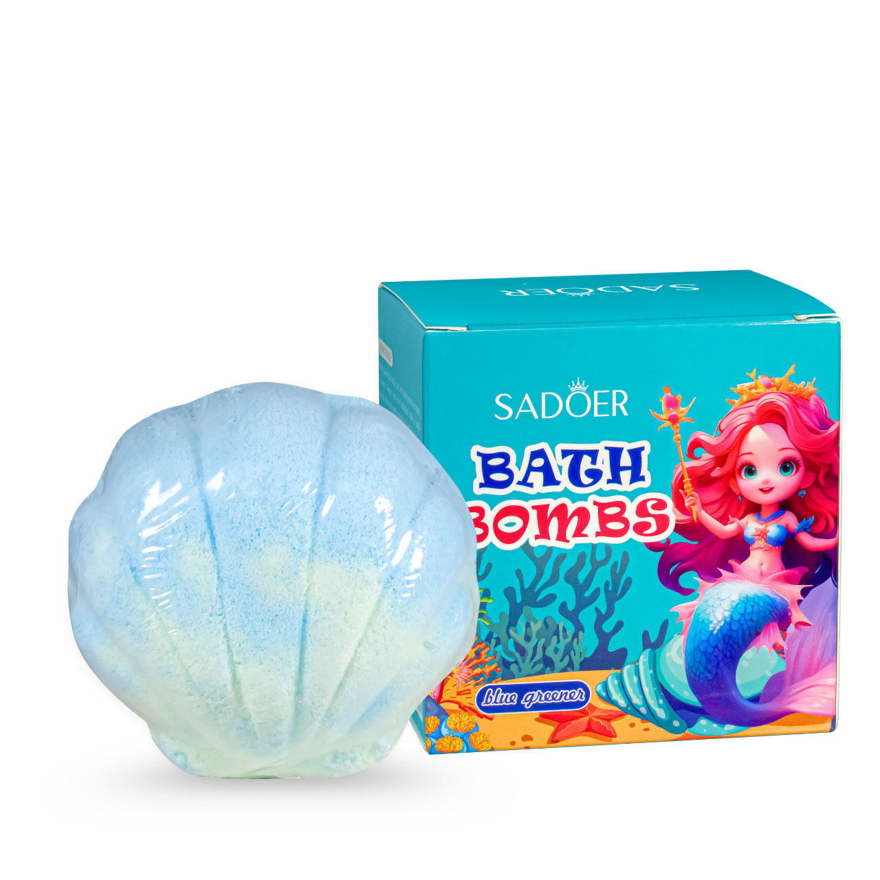 Бомбочка для ванни ароматизована Sadoer "Блакитна мушля" 120 г Бомбочка для ванни ароматизована Sadoer "Блакитна мушля" 120 г