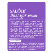 Бомбочка для ванни ароматизована Sadoer "Фіолетова мушля" 120 г. Зображення №3 Бомбочка для ванни ароматизована Sadoer "Фіолетова мушля" 120 г. Зображення №3