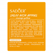 Бомбочка для ванни ароматизована Sadoer "Помаранчева мушля" 120 г. Зображення №3 Бомбочка для ванни ароматизована Sadoer "Помаранчева мушля" 120 г. Зображення №3