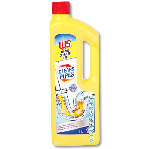 W5 Гель для прочищення труб Drain cleaner 1L W5 Гель для прочищення труб Drain cleaner 1L
