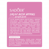 Бомбочка для ванни ароматизована Sadoer "Рожева мушля" 120 г. Зображення №3 Бомбочка для ванни ароматизована Sadoer "Рожева мушля" 120 г. Зображення №3