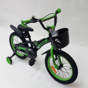 Дитячий двоколісний велосипед Hammer Smart H2021 20 дюймів із бічними колесами, кошиком. Колір: зелений. Зображення №2
