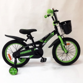 Дитячий двоколісний велосипед Hammer Smart H2021 20 дюймів із бічними колесами, кошиком. Колір: зелений. Зображення №5