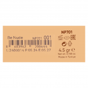 Помада для губ матова Neverti Matt Mallow 001 Be Nude/Бежева (NP701). Зображення №5