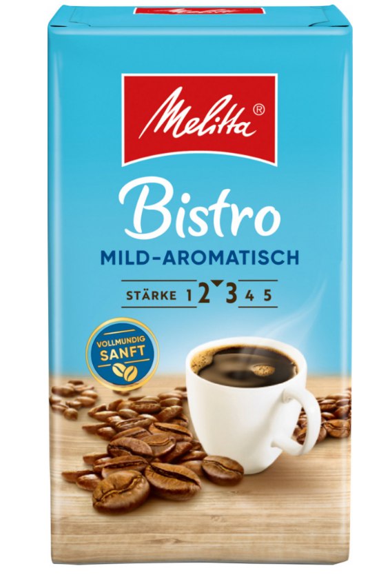 Кава мелена Melitta Bistro Mild-Aromatisch 500 г Кава мелена Melitta Bistro Mild-Aromatisch 500 г