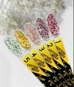 Гель-лак для нігтів із сухоцвітами YouPOSH Cotton Weed, 5 мл № 5 Бирюзовий. Зображення №4