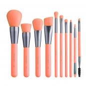 Набір пензлів для макіяжу Docolor Neon Peach (10шт) N1003. Зображення №2