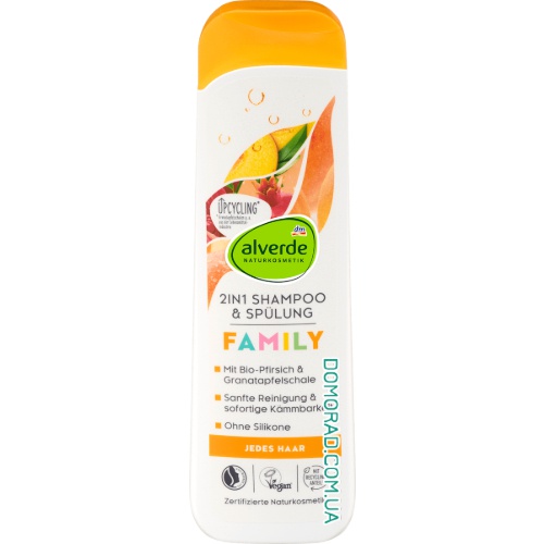 Alverde Сімейний шампунь + кондиціонер Family 300ml Alverde Сімейний шампунь + кондиціонер Family 300ml