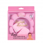 Набір для вмивання — обруч на голову та напульсники (браслети) мікрофібра, Рожевий. Изображение №2 Набір для вмивання — обруч на голову та напульсники (браслети) мікрофібра, Рожевий. Изображение №2