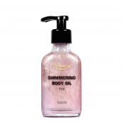 Суха олія для тіла з шимером Top Beauty Shimmering Body Oil 100 мл, Pink/Рожевий шиммер. Изображение №2