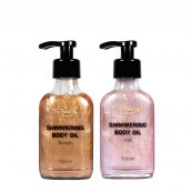Суха олія для тіла з шимером Top Beauty Shimmering Body Oil 100 мл, Pink/Рожевий шиммер. Изображение №5