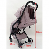 Дитяча прогулянкова легка коляска книжка складана Voyage Smart T3101F. Колір: рожевий. Зображення №3
