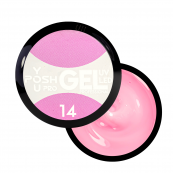 Гель для нарощування однофазний YouPosh ТМ UV Gel/LED 15мл № 14 Яскраво-рожевий. Зображення №2