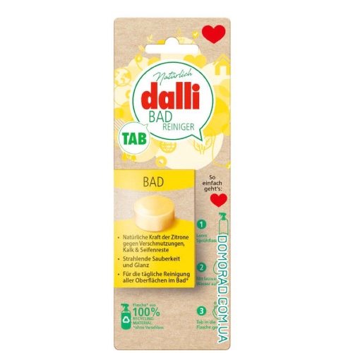 Dalli Таблетки для чищення ванни Bad Dalli Таблетки для чищення ванни Bad