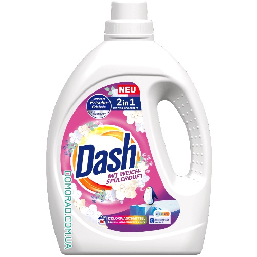 DASH 2в1 Порошок+ополіскувач Gel COLOR 50WL 2.25L DASH 2в1 Порошок+ополіскувач Gel COLOR 50WL 2.25L