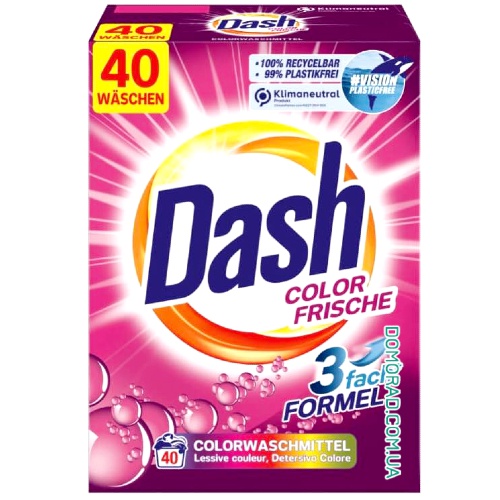 DASH Сухий порошок Pulver COLOR 40прань 2,6kg DASH Сухий порошок Pulver COLOR 40прань 2,6kg