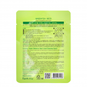 Тканинна маска для обличчя заспокійлива FarmStay Green Tea Seed зелений чай 23 мл. Зображення №2