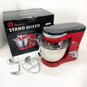 Міксер-тестоміс планетарний Domotec MS-1368 на 6 швидкостей 3 насадки чаша 4 л 1500 W. Зображення №2