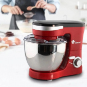 Міксер-тестоміс планетарний Domotec MS-1368 на 6 швидкостей 3 насадки чаша 4 л 1500 W. Зображення №4