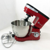 Міксер-тестоміс планетарний Domotec MS-1368 на 6 швидкостей 3 насадки чаша 4 л 1500 W. Зображення №8