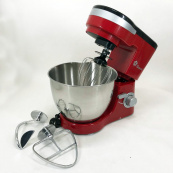 Міксер-тестоміс планетарний Domotec MS-1368 на 6 швидкостей 3 насадки чаша 4 л 1500 W. Зображення №11