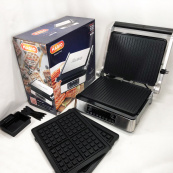 Гриль-барбекю електричний Magio MG-356, Настільний гриль для гамбургерів Притискна електробутербродниця. Зображення №11