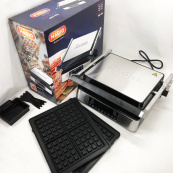 Гриль-барбекю електричний Magio MG-356, Настільний гриль для гамбургерів Притискна електробутербродниця. Зображення №15