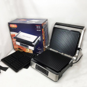 Гриль-барбекю електричний Magio MG-356, Настільний гриль для гамбургерів Притискна електробутербродниця. Зображення №17