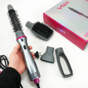 Професійний стайлер для укладання волосся 4в1 VGR V-408 700 Вт, Функціональний професійний фен. Зображення №2