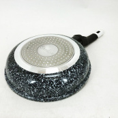 Сковорода UNIQUE UN-5102 20 см без кришки, світлий граніт. Антипригарна з бакелітовою ручкою. Зображення №2 Сковорода UNIQUE UN-5102 20 см без кришки, світлий граніт. Антипригарна з бакелітовою ручкою. Зображення №2