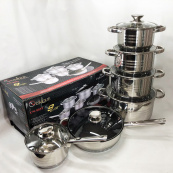 Набір посуду UNIQUE UN-5037 12 предметів (16; 16; 18; 20; 24; сковорода 24 см). Зображення №12