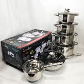 Набір посуду UNIQUE UN-5037 12 предметів (16; 16; 18; 20; 24; сковорода 24 см). Зображення №15