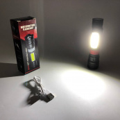 Ліхтар ручний акумуляторний PL-826-P70-COB(white+red), Портативний точковий ліхтар, Похідний ліхтарик. Зображення №3 Ліхтар ручний акумуляторний PL-826-P70-COB(white+red), Портативний точковий ліхтар, Похідний ліхтарик. Зображення №3