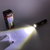 Ліхтар ручний акумуляторний PL-826-P70-COB(white+red), Портативний точковий ліхтар, Похідний ліхтарик. Зображення №4 Ліхтар ручний акумуляторний PL-826-P70-COB(white+red), Портативний точковий ліхтар, Похідний ліхтарик. Зображення №4