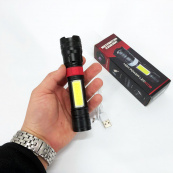 Ліхтар ручний акумуляторний PL-826-P70-COB(white+red), Портативний точковий ліхтар, Похідний ліхтарик. Зображення №5 Ліхтар ручний акумуляторний PL-826-P70-COB(white+red), Портативний точковий ліхтар, Похідний ліхтарик. Зображення №5