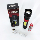 Ліхтар ручний акумуляторний PL-826-P70-COB(white+red), Портативний точковий ліхтар, Похідний ліхтарик. Зображення №9 Ліхтар ручний акумуляторний PL-826-P70-COB(white+red), Портативний точковий ліхтар, Похідний ліхтарик. Зображення №9