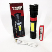 Ліхтар ручний акумуляторний PL-826-P70-COB(white+red), Портативний точковий ліхтар, Похідний ліхтарик. Зображення №10 Ліхтар ручний акумуляторний PL-826-P70-COB(white+red), Портативний точковий ліхтар, Похідний ліхтарик. Зображення №10