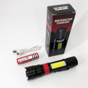 Ліхтар ручний акумуляторний PL-826-P70-COB(white+red), Портативний точковий ліхтар, Похідний ліхтарик. Зображення №12 Ліхтар ручний акумуляторний PL-826-P70-COB(white+red), Портативний точковий ліхтар, Похідний ліхтарик. Зображення №12