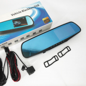 Дзеркало відеореєстратор L-9002 з 2-ма камерами, LCD 4.3'', 1080P Full HD. Зображення №9